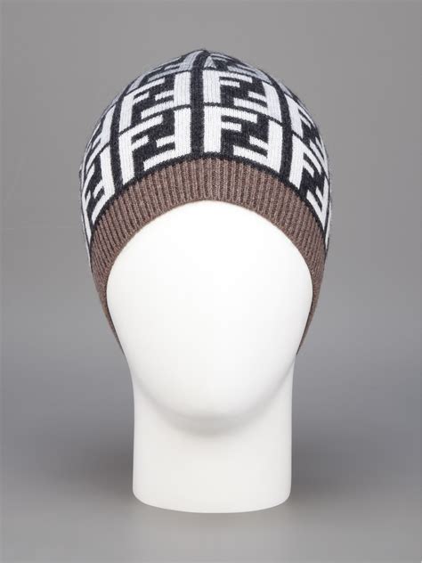 fendi bug beanie women on head|Fendi hats women.